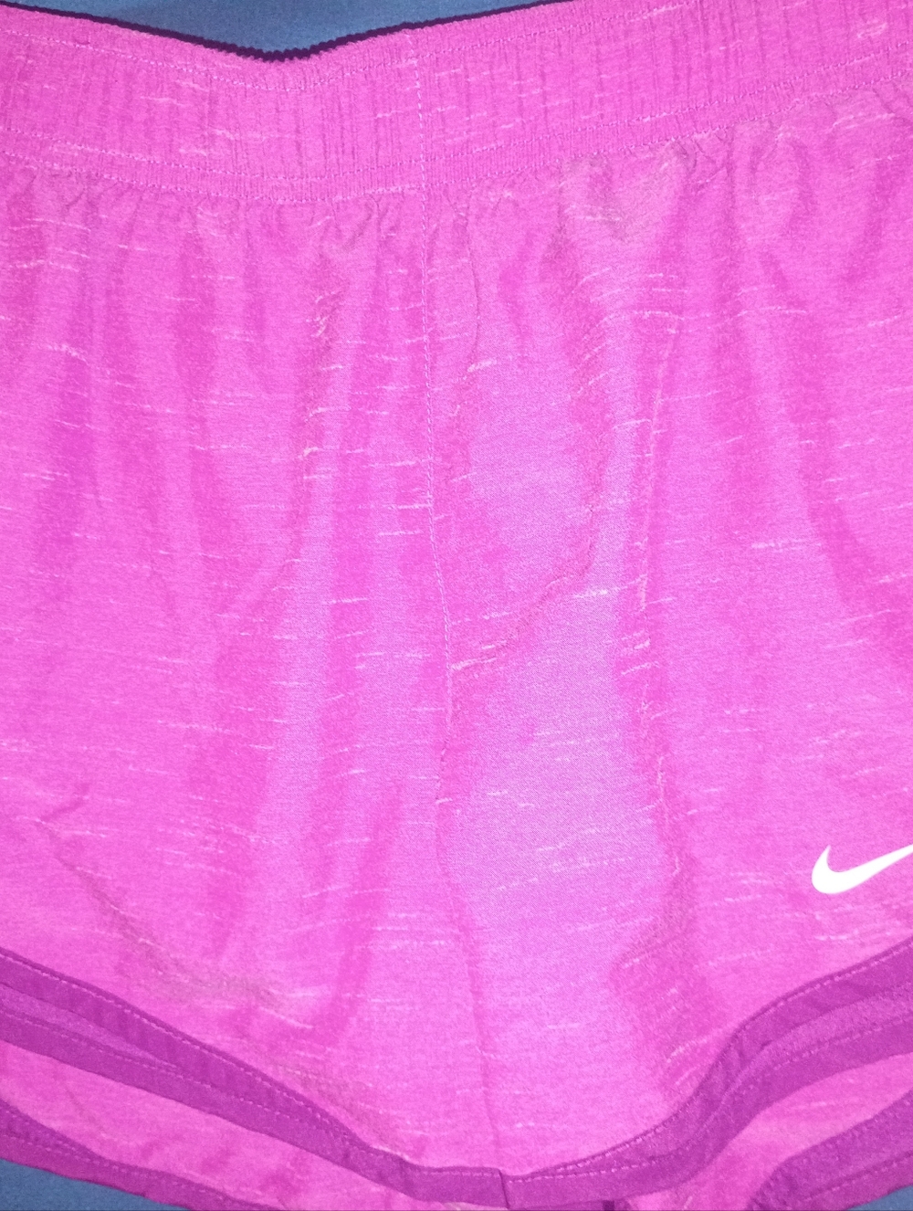 Nike Purple Women's Running Shorts with White Swoosh